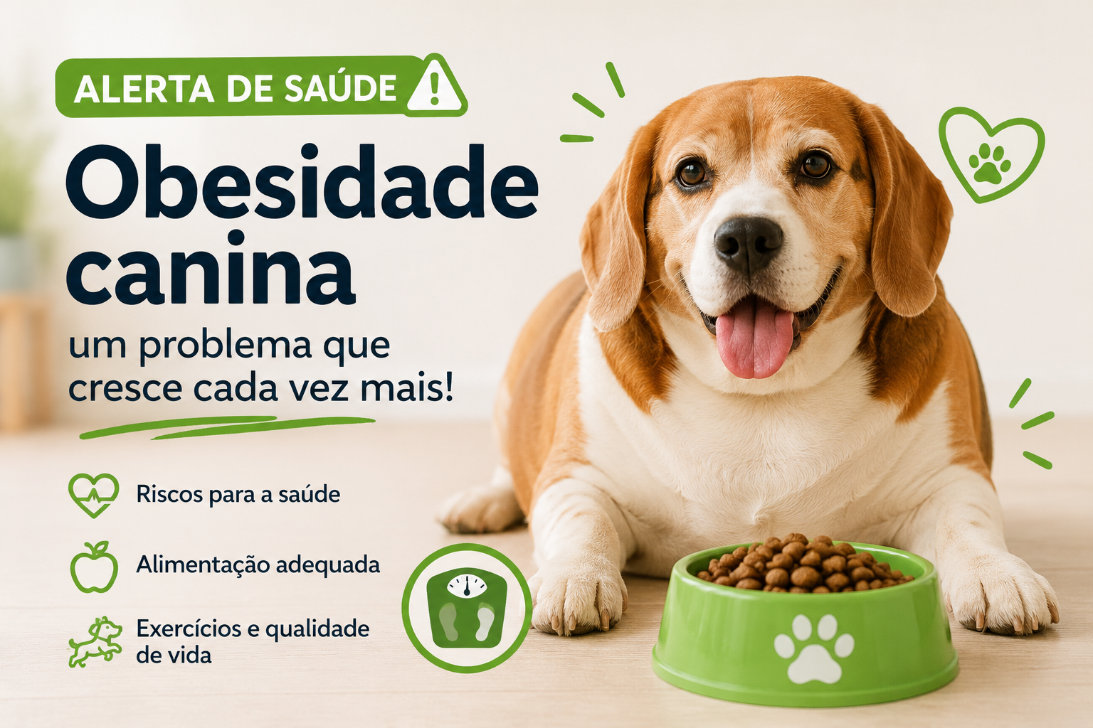 Veterinários fazem alerta: obesidade já afeta milhões de cães em todo o mundo