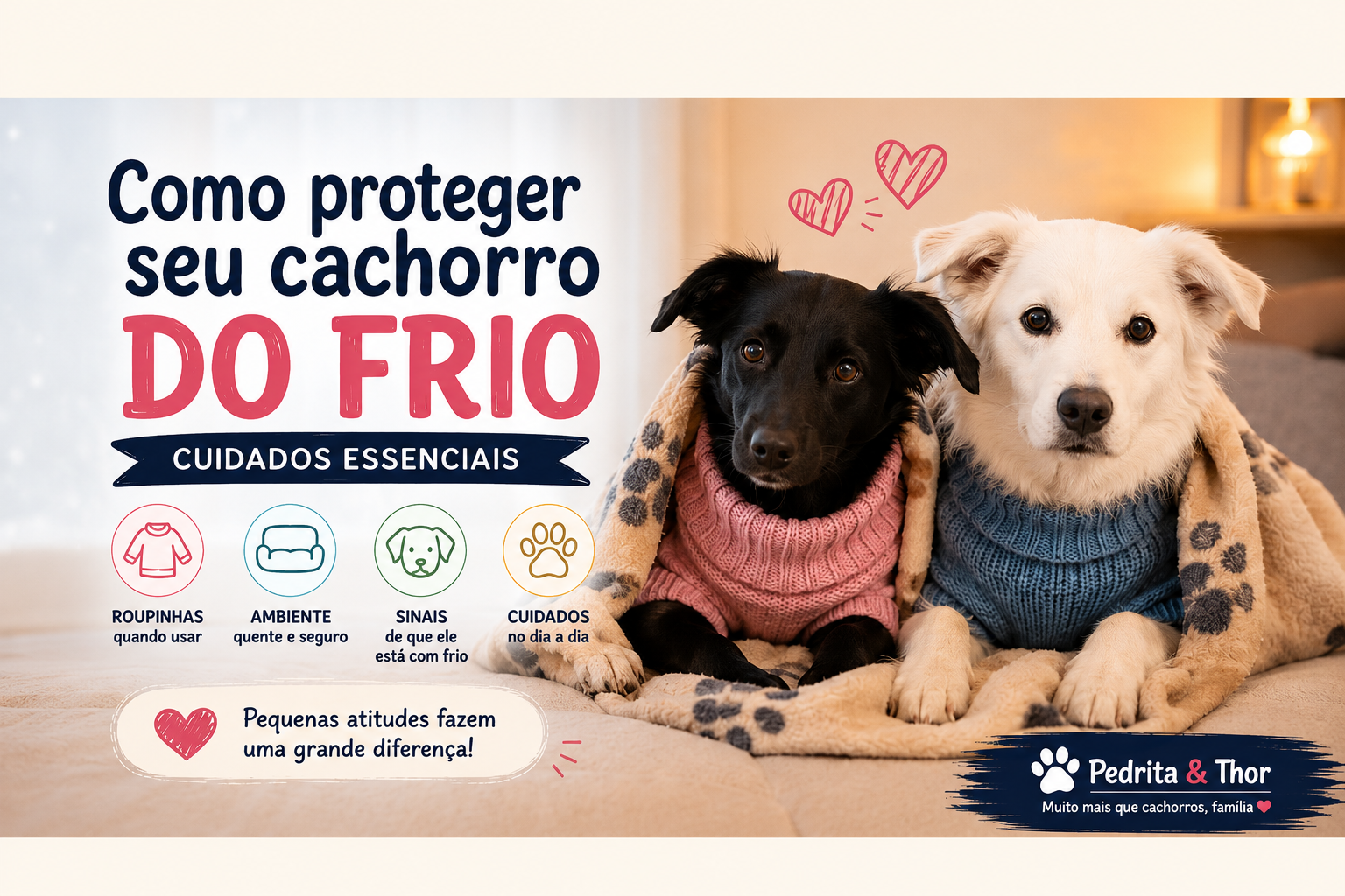 Como proteger seu cachorro do frio: cuidados essenciais nos dias mais gelados